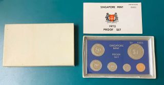 Singapore 1972 Proof Set With Box And 0368 Only 749 Minted
