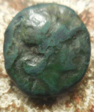 17mm,  3.  48g,  Anonymous.  240 Bc.  Bronze Litra Rome.  Helmeted Mars / Horse 