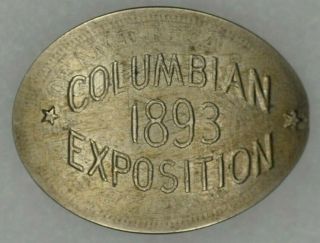 1893 Columbian Exposition Elongated 5 Cents 1889 Liberty V Nickel Gem