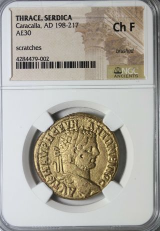Caracalla 198 - 217 Ad Thrace Serdica Ae30 Ancient Roman Coin Ngc Ch F