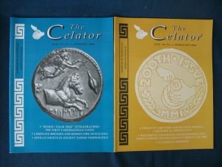 The Celator Numismatic Art Ancient,  Medieval Coins 2004 12 Issues