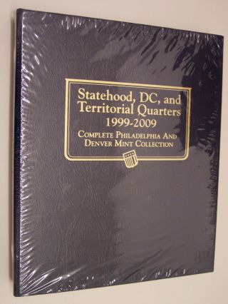 Whitman - 1999 - 2009 U.  S.  Statehood,  Dc & Territorial,  P&d Quarters Coin Album
