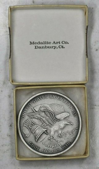 1776 - 1976 Buffalo Bill Medallic Art Co Sterling Silver Cody Wyoming Medal