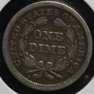 1857 Seated Liberty Silver One Dime 10C Coin 2
