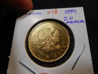 X18 Finland 1879 Gold 20 Markkaa