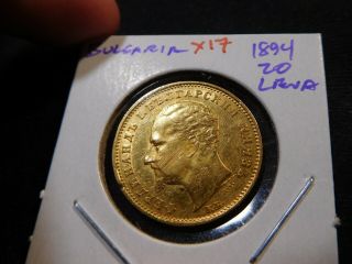 X17 Bulgaria 1894 Gold 20 Leva