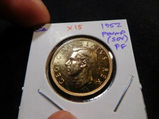 X15 South Africa 1952 Gold Pound (sovereign) Proof