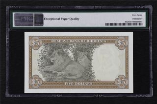 1976 Rhodesia Reserve Bank 5 Dollars Pick 36a PMG 67 EPQ Siperb Gem UNC 2