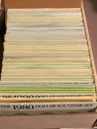 1979 & 1980 Susan B Anthony Dollar Us Souvenir Set Group Of 100