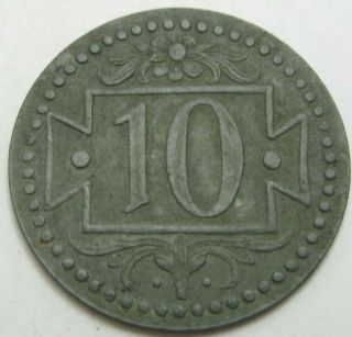 Danzig (gdansk) 10 Pfennig 1920 Token - Zinc - 1975