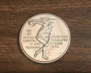 Panama 1970 Sterling Silver 5 Balboas Xi Central American Games