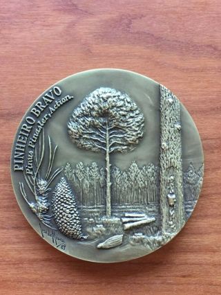 Antique And Rare Bronze Medal Of Wilde Pine,  Made By José De Moura