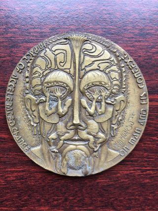 Antique And Rare Bronze Medal Made By Vasco Berardo 1978