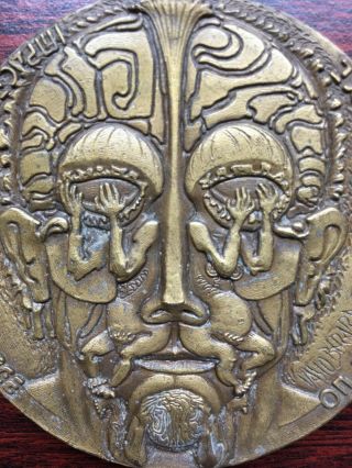 antique and rare bronze medal Made by Vasco Berardo 1978 2
