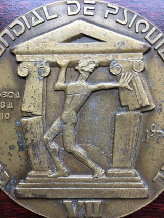 antique and rare bronze medal Made by Vasco Berardo 1978 4