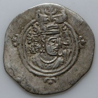 Uncertain Persyan Sasanian Silver Drachm Coin 450 - 700 Ad 32mm,  4.  76gr