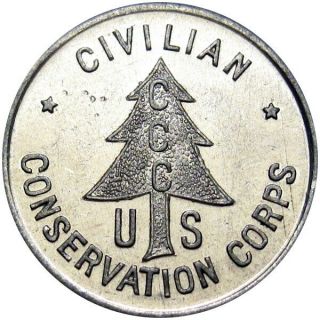 Mcgregor Iowa Good For Token Us Ccc Civilian Conservation Corps Company 1754