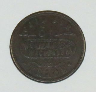 J.  M.  Brunswick & Balke Good For 5 Cents In Trade Token,  Talmadge,  Ne 1880 