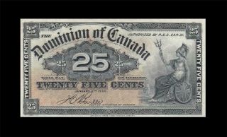 1900 Dominion Of Canada 25 Cents Boville ( (aunc))