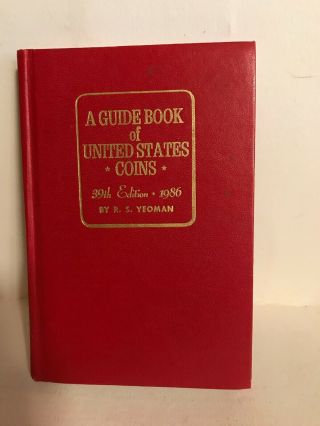 1986 A Guide Book Of United States Coins The Official Red Book