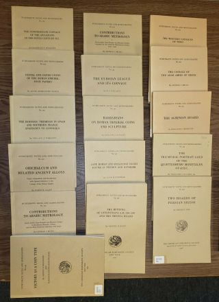 American Numismatic Society Numismatic Notes & Monographs 16 Dif Vols