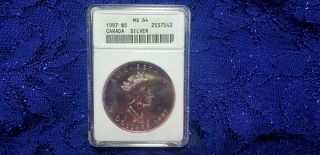 Canada Maple Leaf $5 Silver Coin (1997) - -