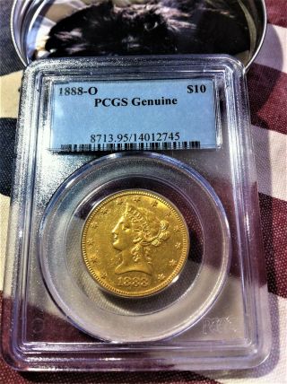 1888 - O $10 Liberty Gold Eagle,  Pcgs Melt Over $730
