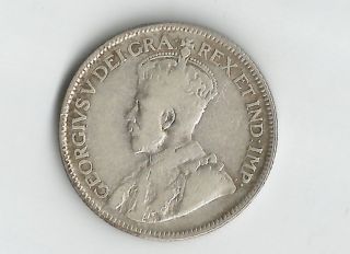 1936 Dot Canadian Quarter 25 Cent