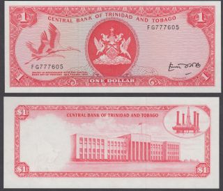 Trinidad & Tobago 1 Dollar 1964 (1977) Unc Crisp Banknote P - 30b