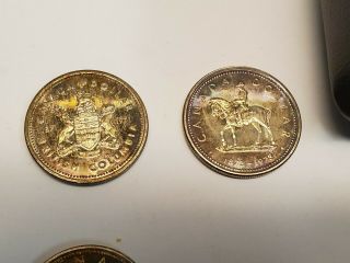 (6) Canada Silver Dollars (2) 1971,  1972,  1973,  1975,  1986 2