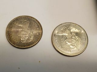 (6) Canada Silver Dollars (2) 1971,  1972,  1973,  1975,  1986 8