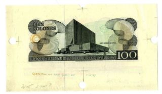 Banco Central de Costa Rica,  Specimen/Proof Note 1987,  100 Colones,  P - 254a 2