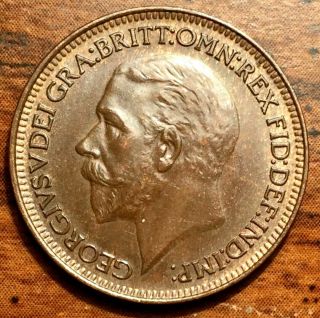 1928 Great Britain Farthing King George V Coin Uncirculated