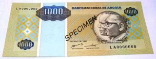Angola Banknote 1000 Kwanzas,  Pick 135s Unc 1995 - Specimen
