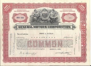 Stock Certificate General Motors Corp 1950 
