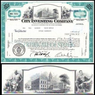 City Investing Company 1973stock Certificate