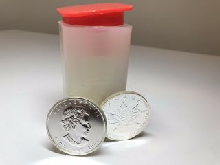 Roll Of 20 Uncirculated 2006 Canadian Silver Maple Leaf 1oz Coins