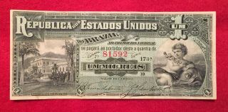1917 Brazil 1 Mil Reis Banknote
