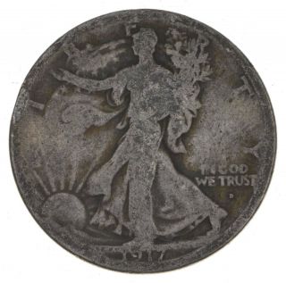 Key Date - 1917 - D Obverse Walking Liberty Silver Half Dollar 472