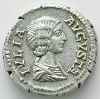 Julia Domna,  Wife Of Septimius Severus Ar Denarius Circa 196 - 211,  Ar 3.  08 G.  20mm