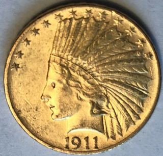 1911 $10 Indian Gold Eagle Bu Details