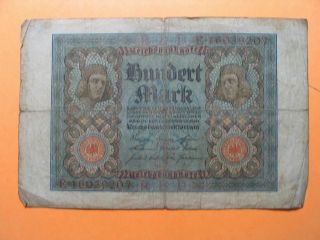 1920 Germany 100 Hundert Mark Bank Note -