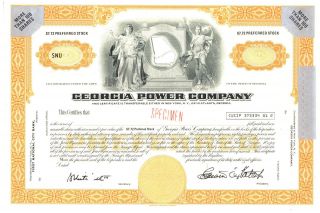 Georgia Power Company.  Specimen.  Stock Certificate