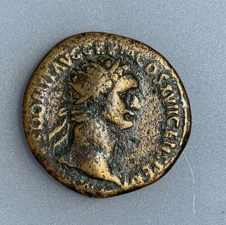 Domitian 81 - 96 Ad Æ Dupondius F