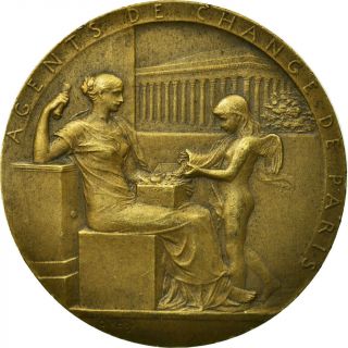 [ 559136] France,  Medal,  Banque,  Agents De Change De Paris,  1898,  Roty