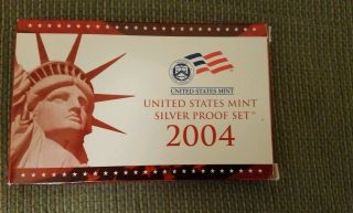 2004 S United States Silver Proof Set,  Deep Cameo,  Ogp,