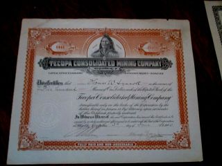 1910 Tecopa Consolidated Mine Company Stock Certificate - South Dakota