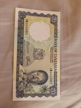 Tanzania 20 Shillings Nd 1966 P 3 Unc