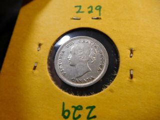 Z29 Canada 1858 5 Cents Small Date Vf
