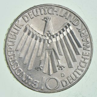 World Coin - 1972 Germany 10 Deutsche Mark - 15.  4g - World Silver Coin 442